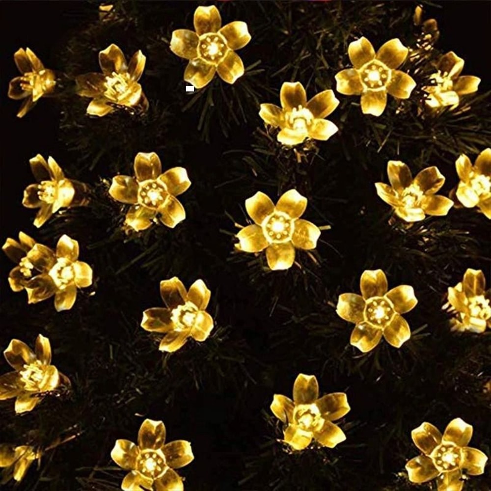 Solar Cherry Blossom String Lights Outdoor Waterproof Fairy Garden Party Lights 11
