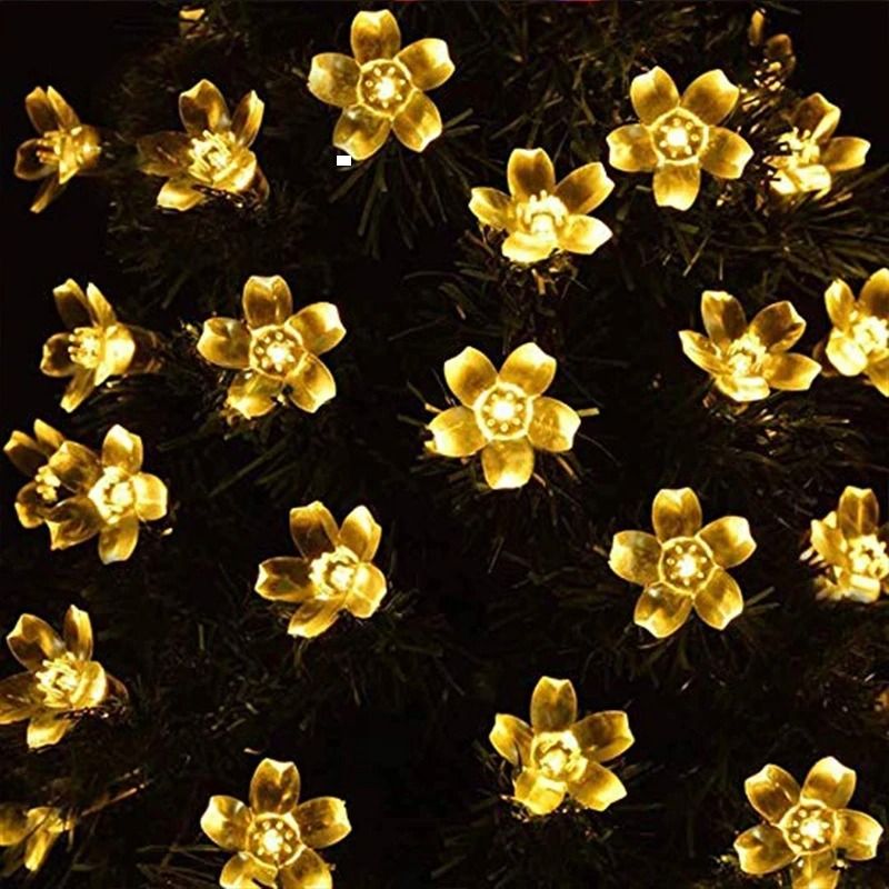 Solar Cherry Blossom String Lights Outdoor Waterproof Fairy Garden Party Lights 11
