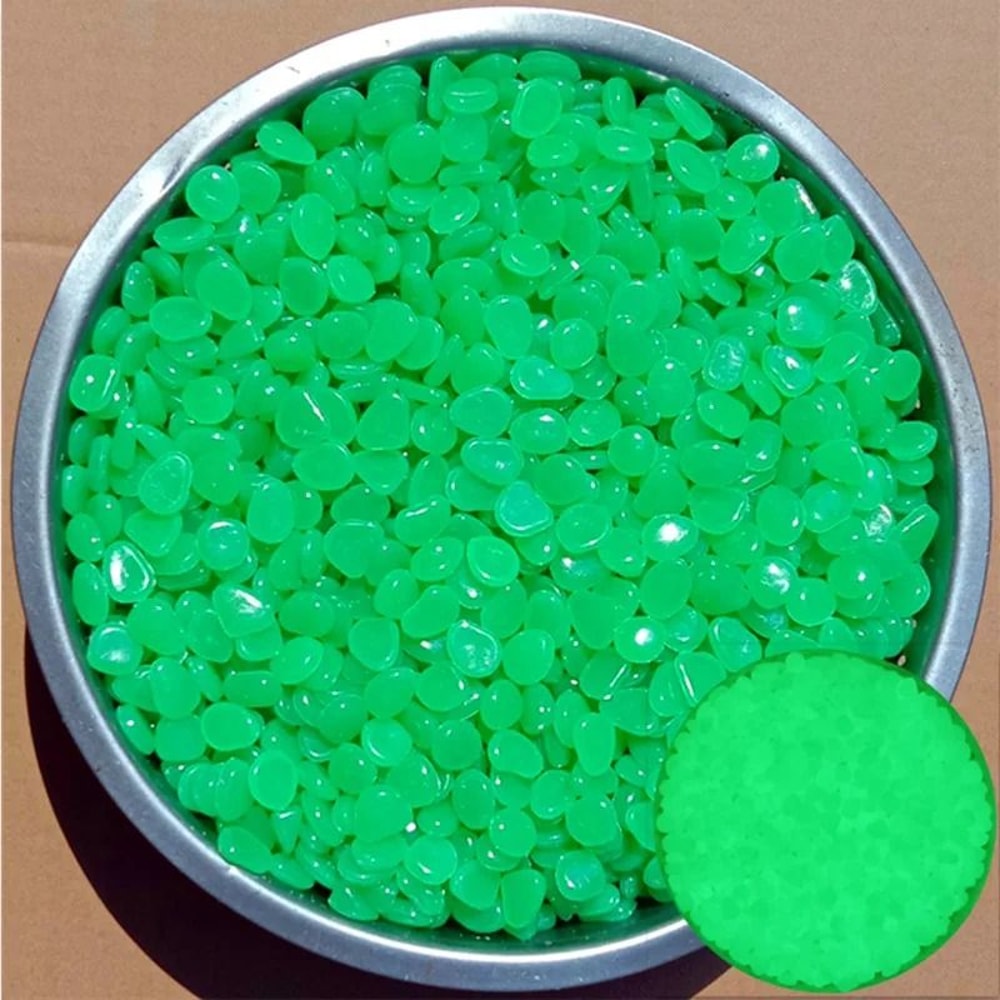 Glow In The Dark Pebbles 500pcs Luminous Garden Decorative Stones 7