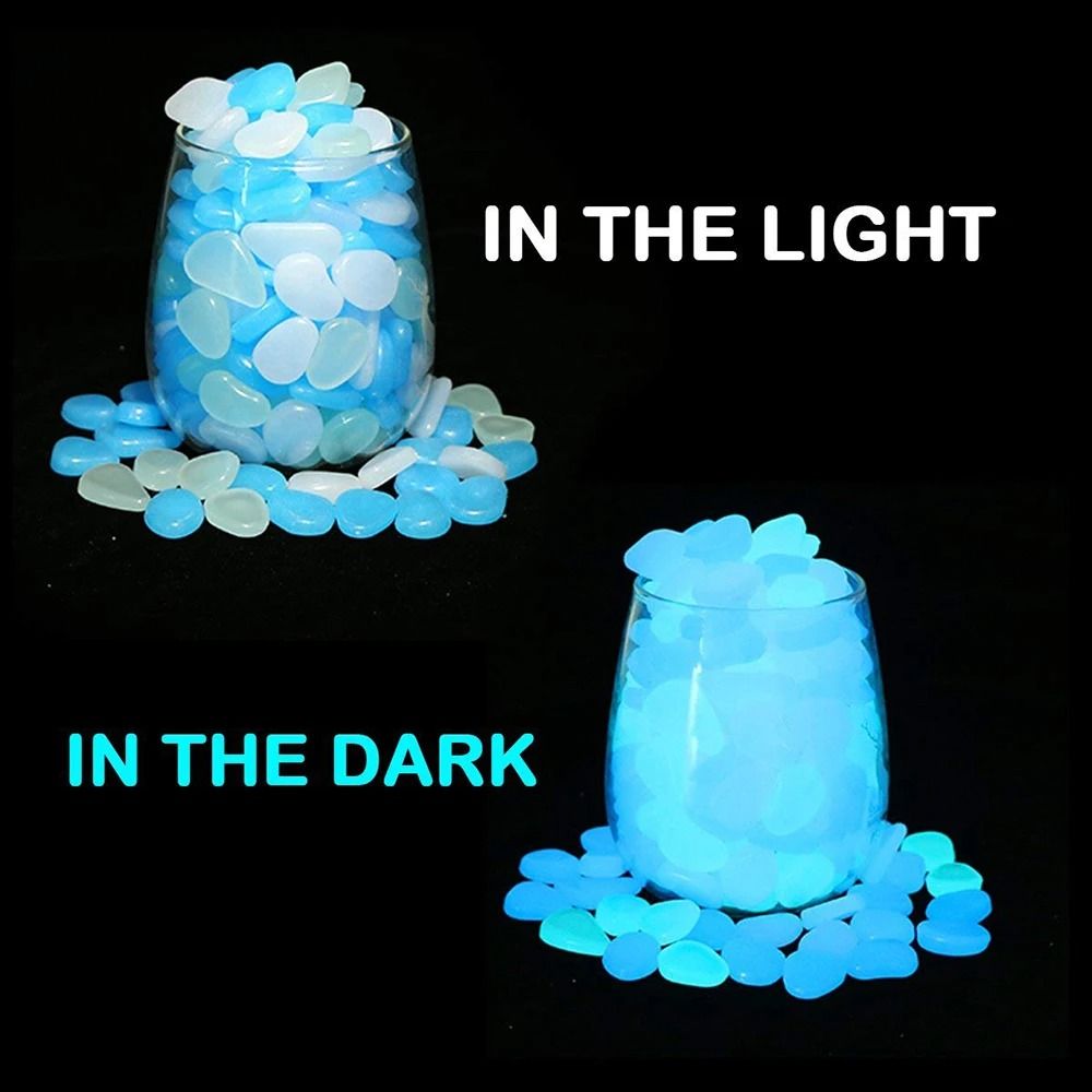 Glow In The Dark Pebbles 500pcs Luminous Garden Decorative Stones 11