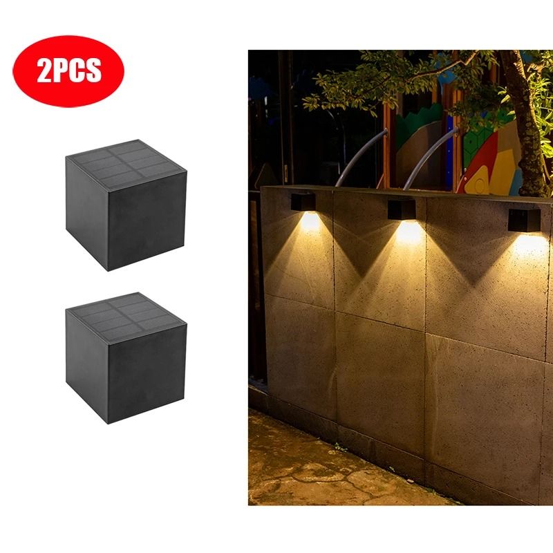 Solar Wall Light Outdoor LED Waterproof Garden Fence Decorative Lamp 2