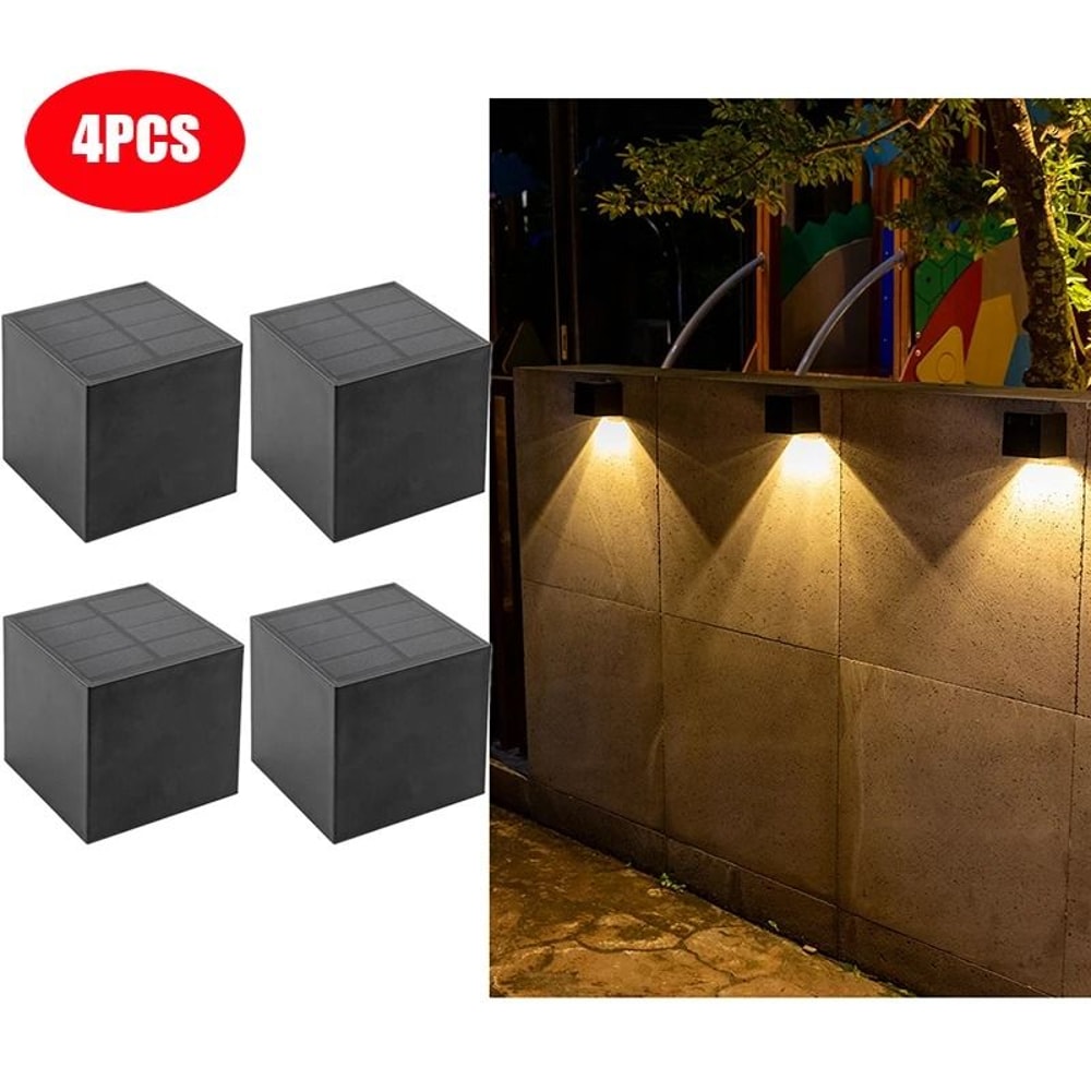 Solar Wall Light Outdoor LED Waterproof Garden Fence Decorative Lamp 3