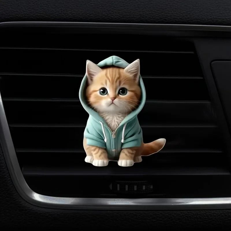 Cute Cat Car Air Freshener Vent Clip Aromatherapy Diffuser 1
