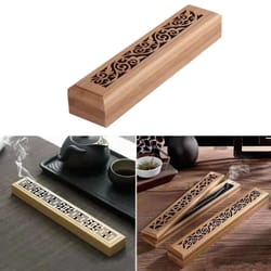 bamboo incense burner box wooden aromatherapy incense holder storage case