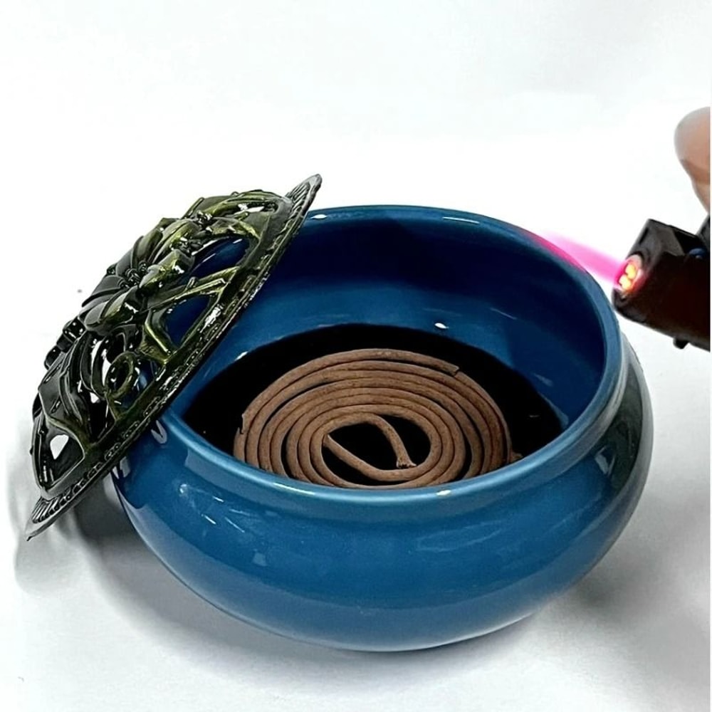 Ge Yao Style Ceramic Incense Burner For Meditation And Zen Home Decor 5