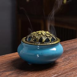 ge yao style ceramic incense burner for meditation and zen home decor