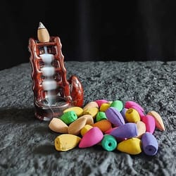 natural rose backflow incense cones for waterfall burner aromatherapy