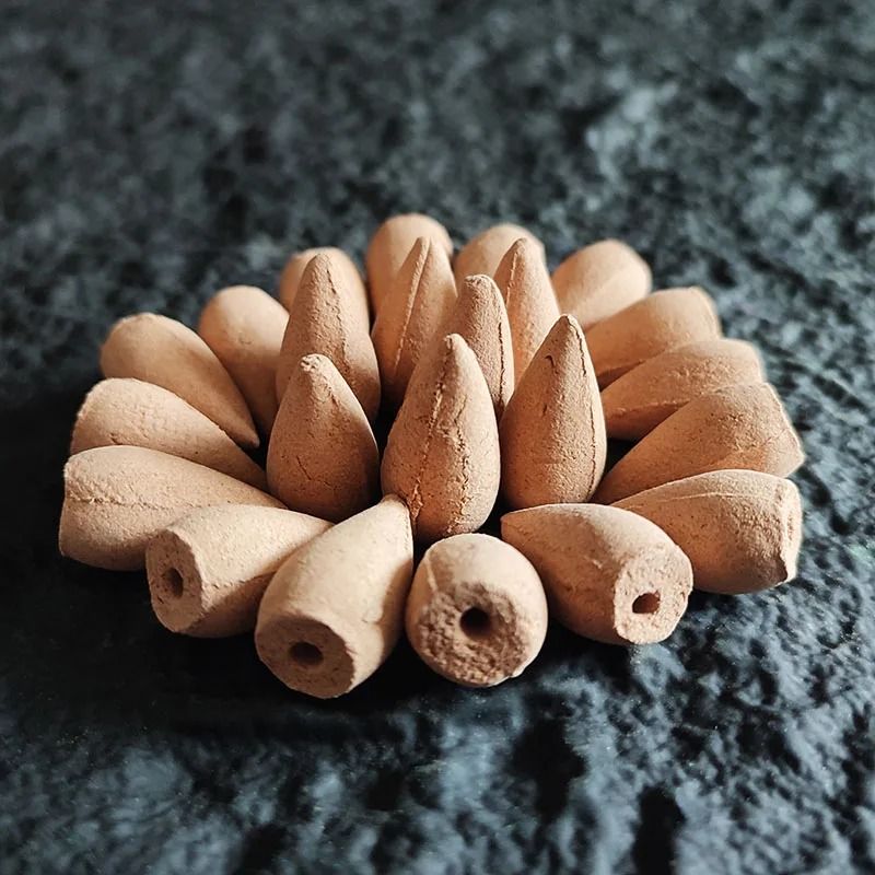 Natural Rose Backflow Incense Cones For Waterfall Burner Aromatherapy 11