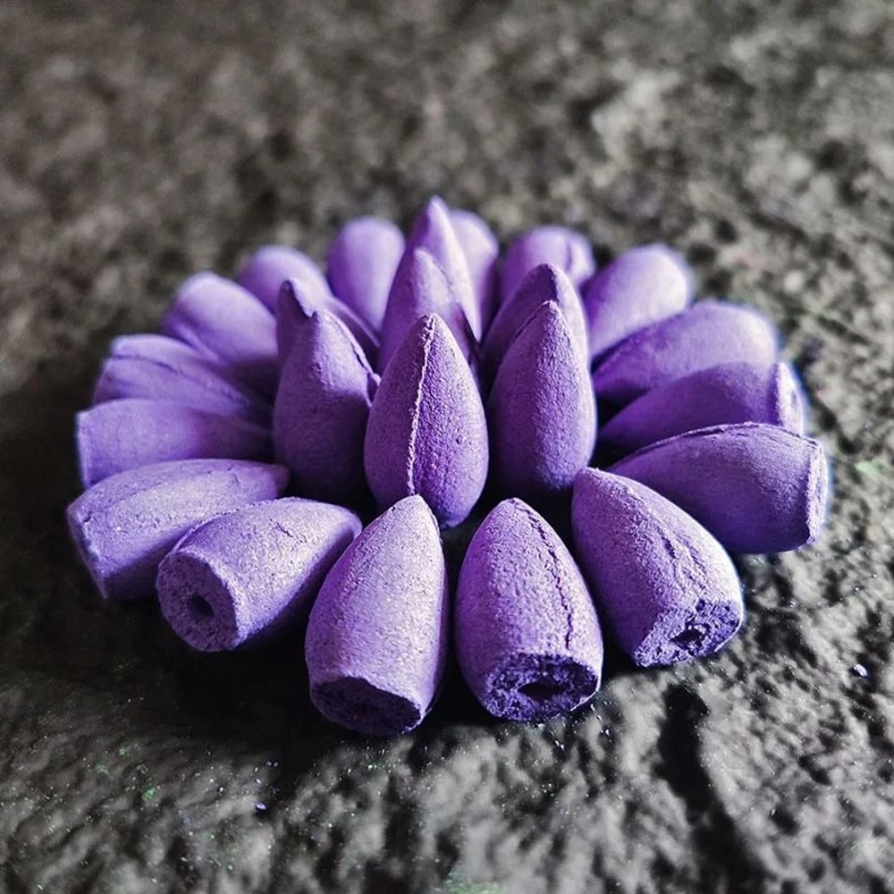 Natural Rose Backflow Incense Cones For Waterfall Burner Aromatherapy 3
