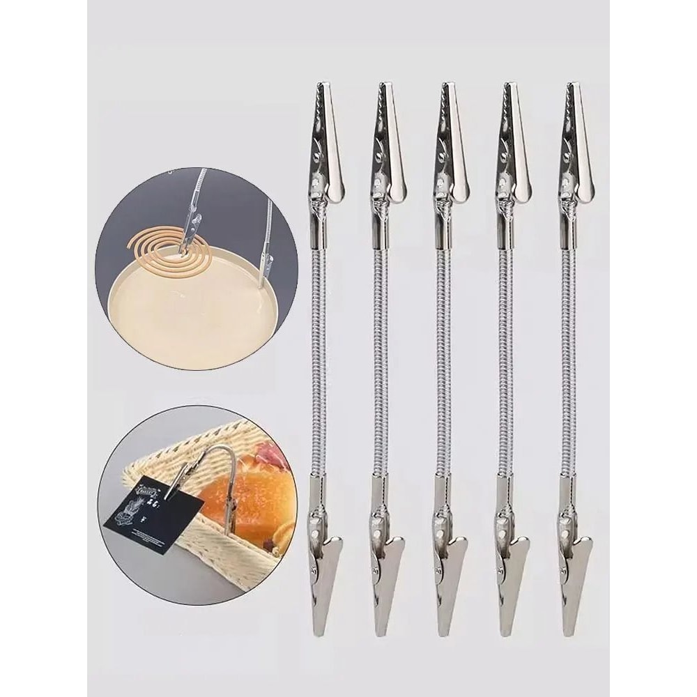 Flexible Double Head Metal Clip Mosquito Coil Holder And Incense Clip 6