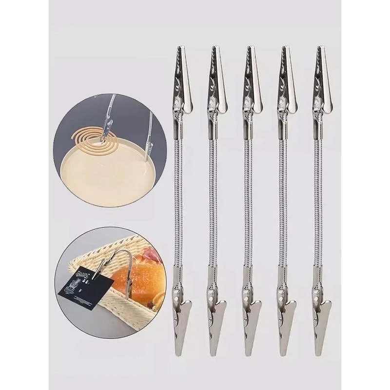 Flexible Double Head Metal Clip Mosquito Coil Holder And Incense Clip 6