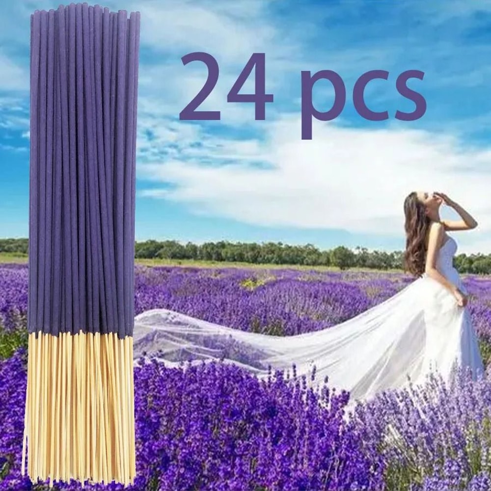Lavender Bamboo Incense Sticks Low Smoke Aromatherapy Fragrance 1