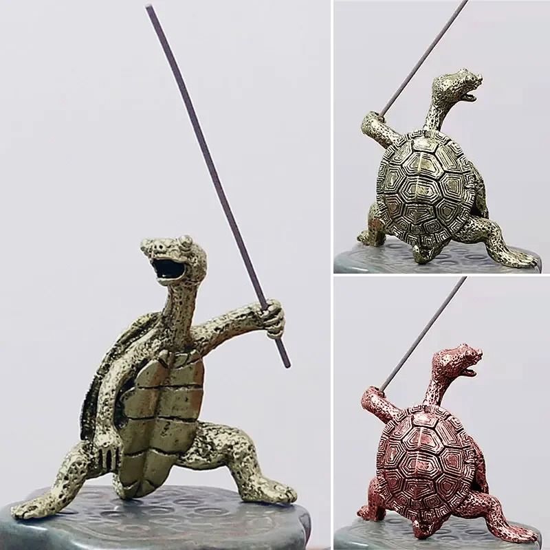 Mini Turtle Incense Holder Metal Animal Stick Incense Burner Decor 4