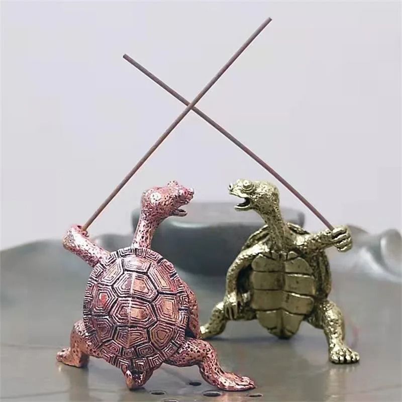 Mini Turtle Incense Holder Metal Animal Stick Incense Burner Decor 6