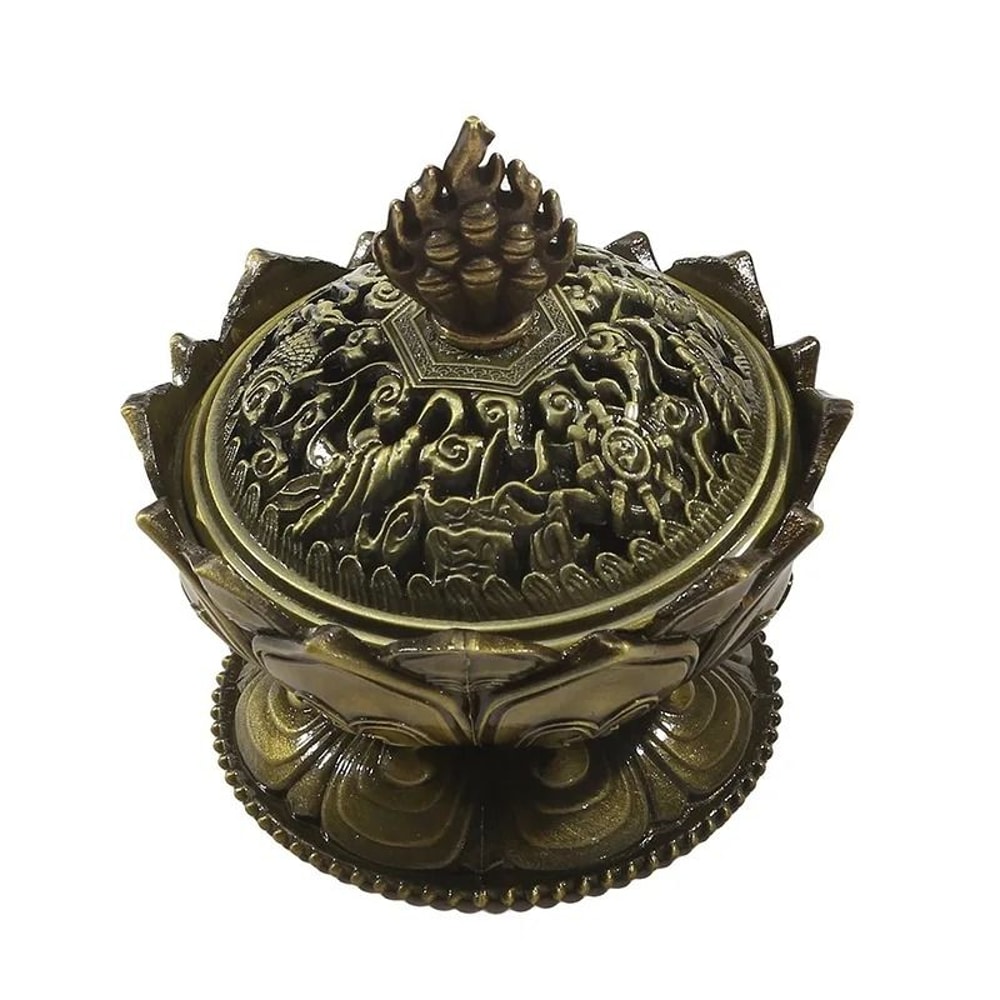 Brass Incense Holder Set With Metal Tray Ash Catcher For Palo Santo And Sage 2