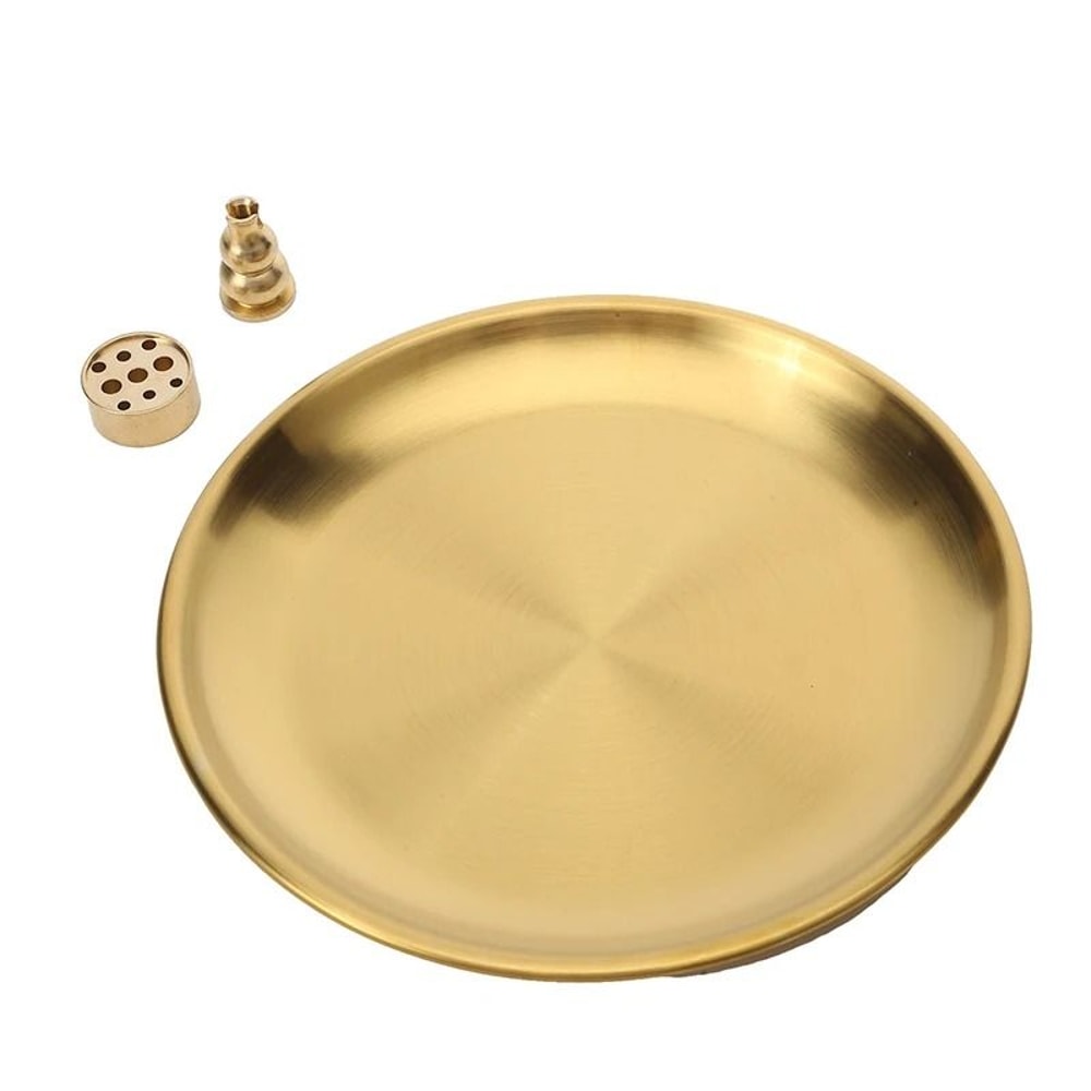 Brass Incense Holder Set With Metal Tray Ash Catcher For Palo Santo And Sage 4