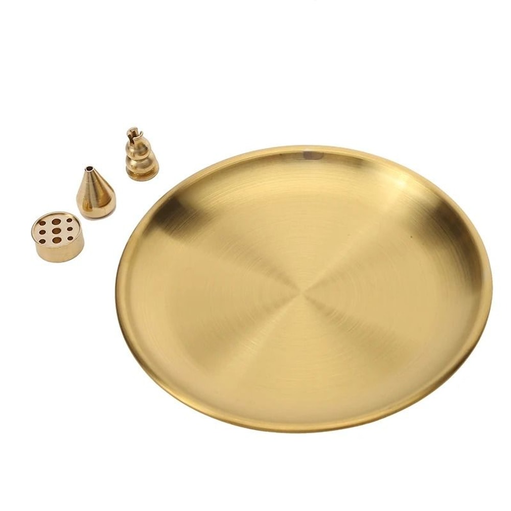 Brass Incense Holder Set With Metal Tray Ash Catcher For Palo Santo And Sage 5