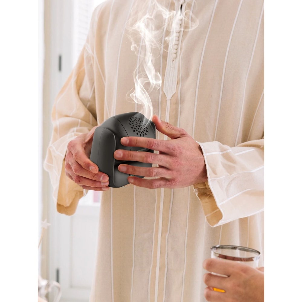 Rotating Electric Incense Burner USB Rechargeable Arabian Bakhoor Diffuser 2