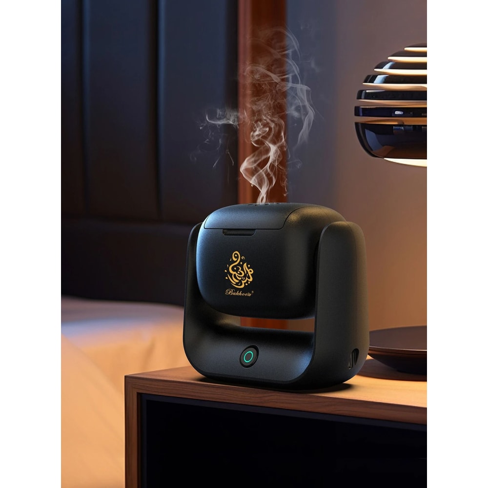 Rotating Electric Incense Burner USB Rechargeable Arabian Bakhoor Diffuser 4