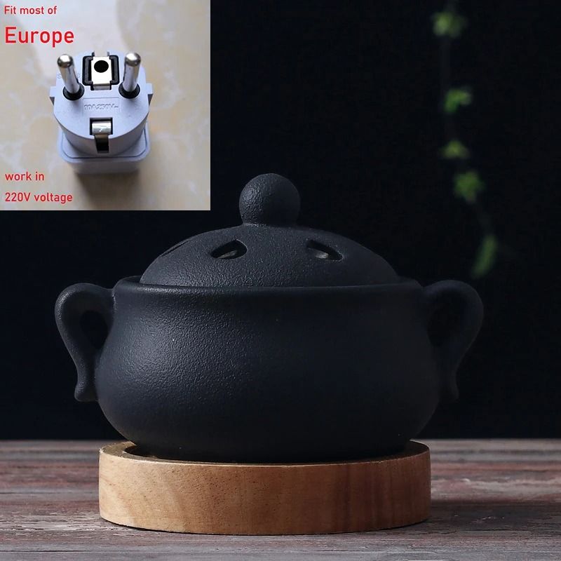 Ceramic Electric Incense Burner Plug In Timed Essential Oil Aroma Lamp 4