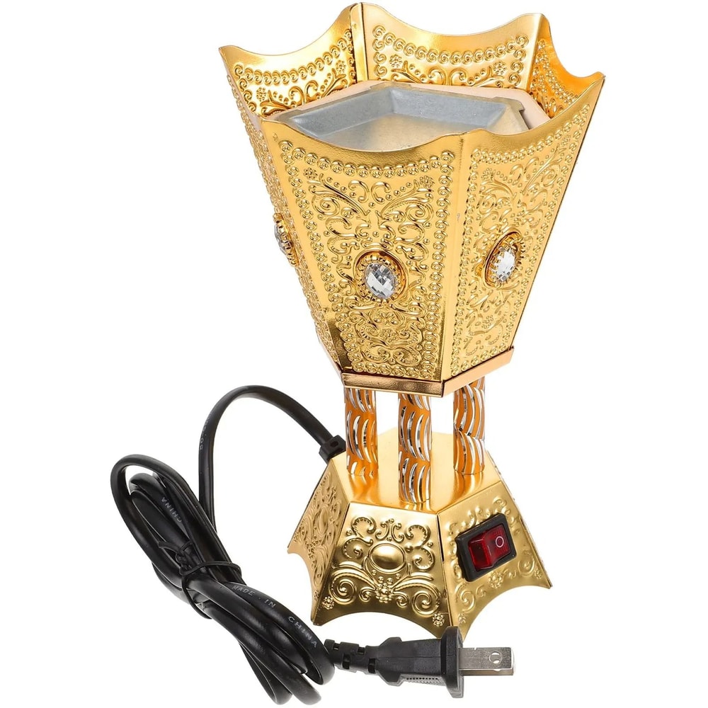 Retro Electric Bakhoor Burner Iron Incense Censer With LED Timer 3