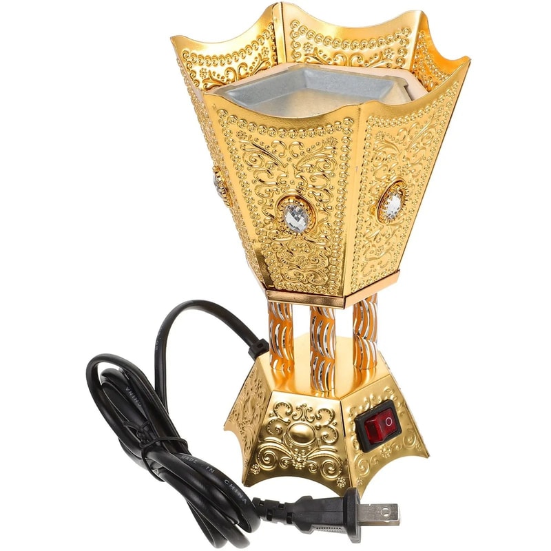 Retro Electric Bakhoor Burner Iron Incense Censer With LED Timer 3