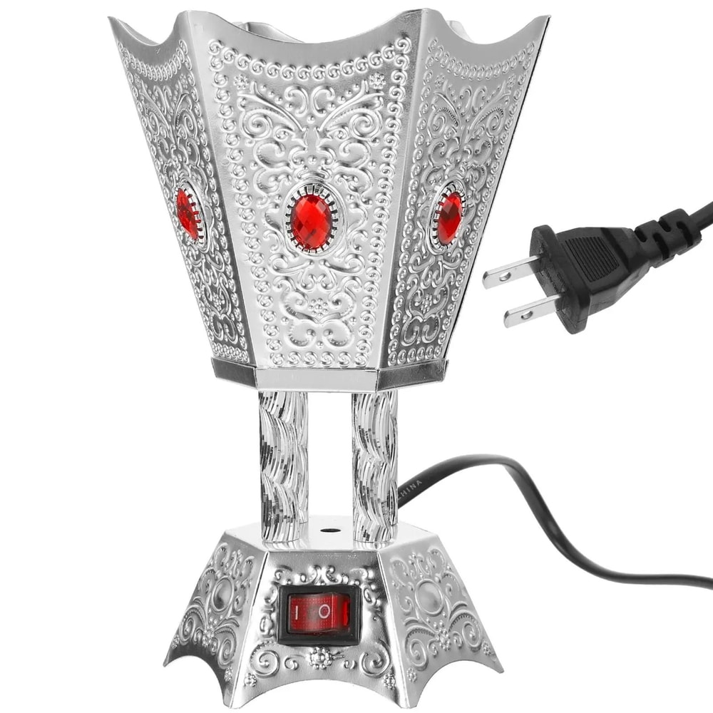 Retro Electric Bakhoor Burner Iron Incense Censer With LED Timer 2