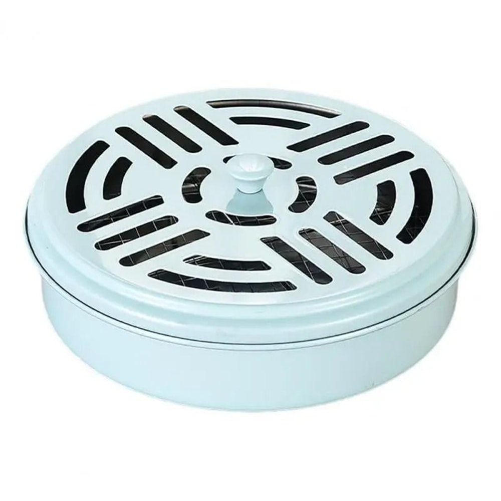 Stainless Steel Mosquito Coil Holder Tray With Spiral Cover Portable Rack 1