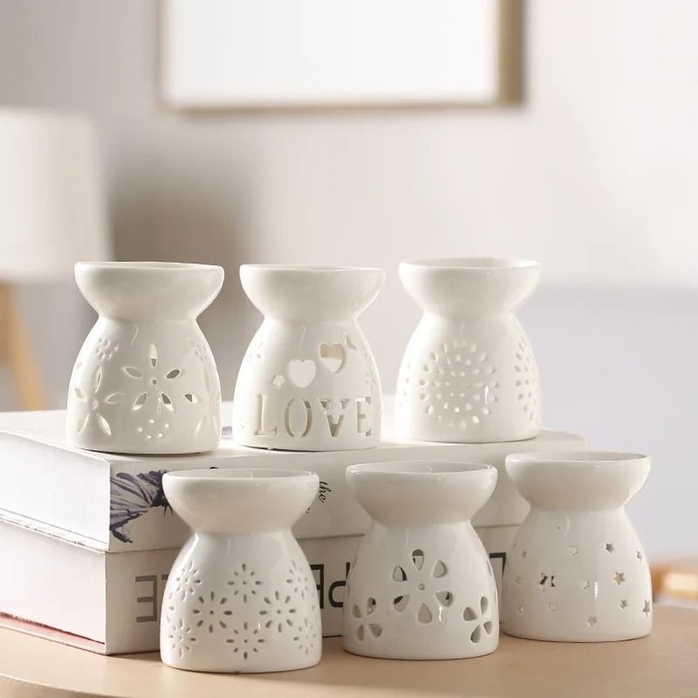 Ceramic Aromatherapy Burner Wax Melt And Essential Oil Diffuser Holder 12