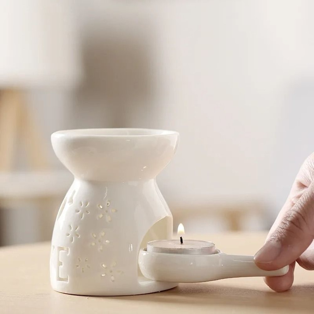 Ceramic Aromatherapy Burner Wax Melt And Essential Oil Diffuser Holder 13