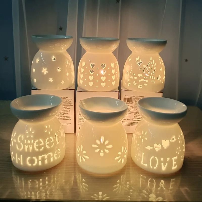 Ceramic Aromatherapy Burner Wax Melt And Essential Oil Diffuser Holder 16