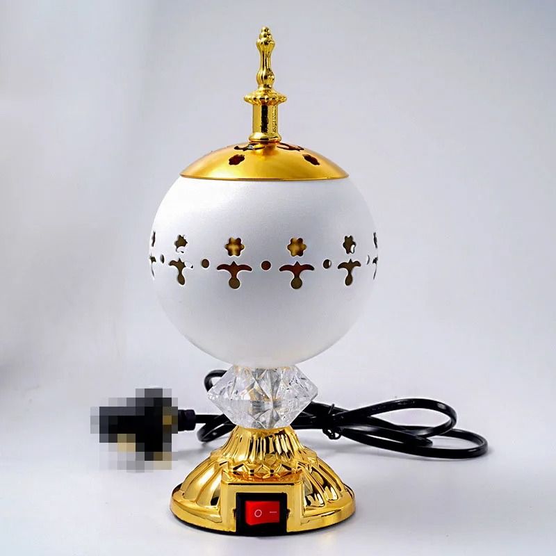 Plug In Electric Bakhoor Burner Metal Arabian Home Aroma Incense Censer 4