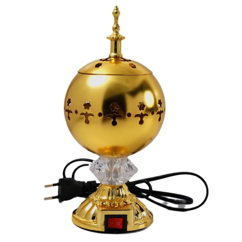 Plug In Electric Bakhoor Burner Metal Arabian Home Aroma Incense Censer 0