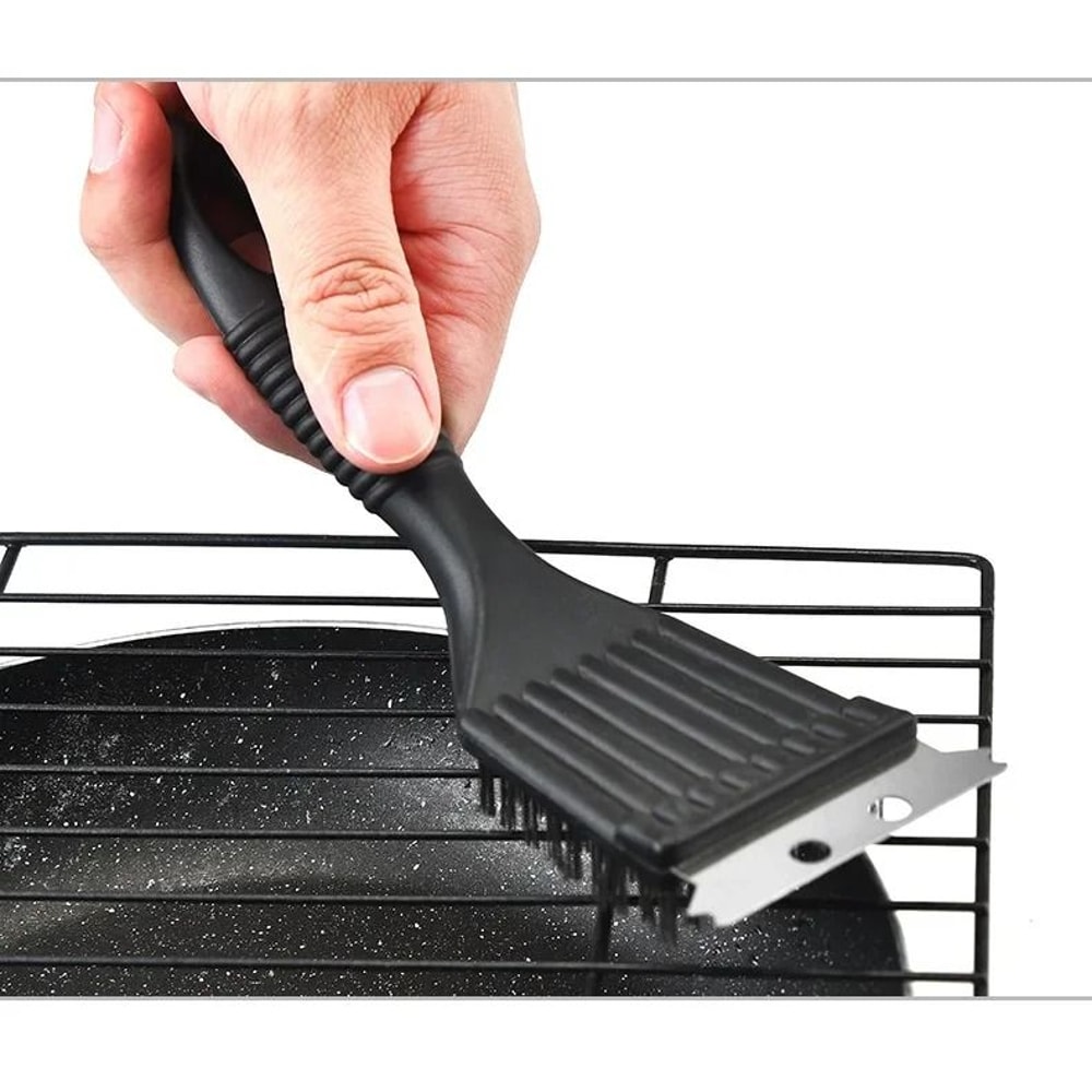 BBQ Grill Brush Steel Wire Heavy Duty Barbecue Cleaning Tool 4