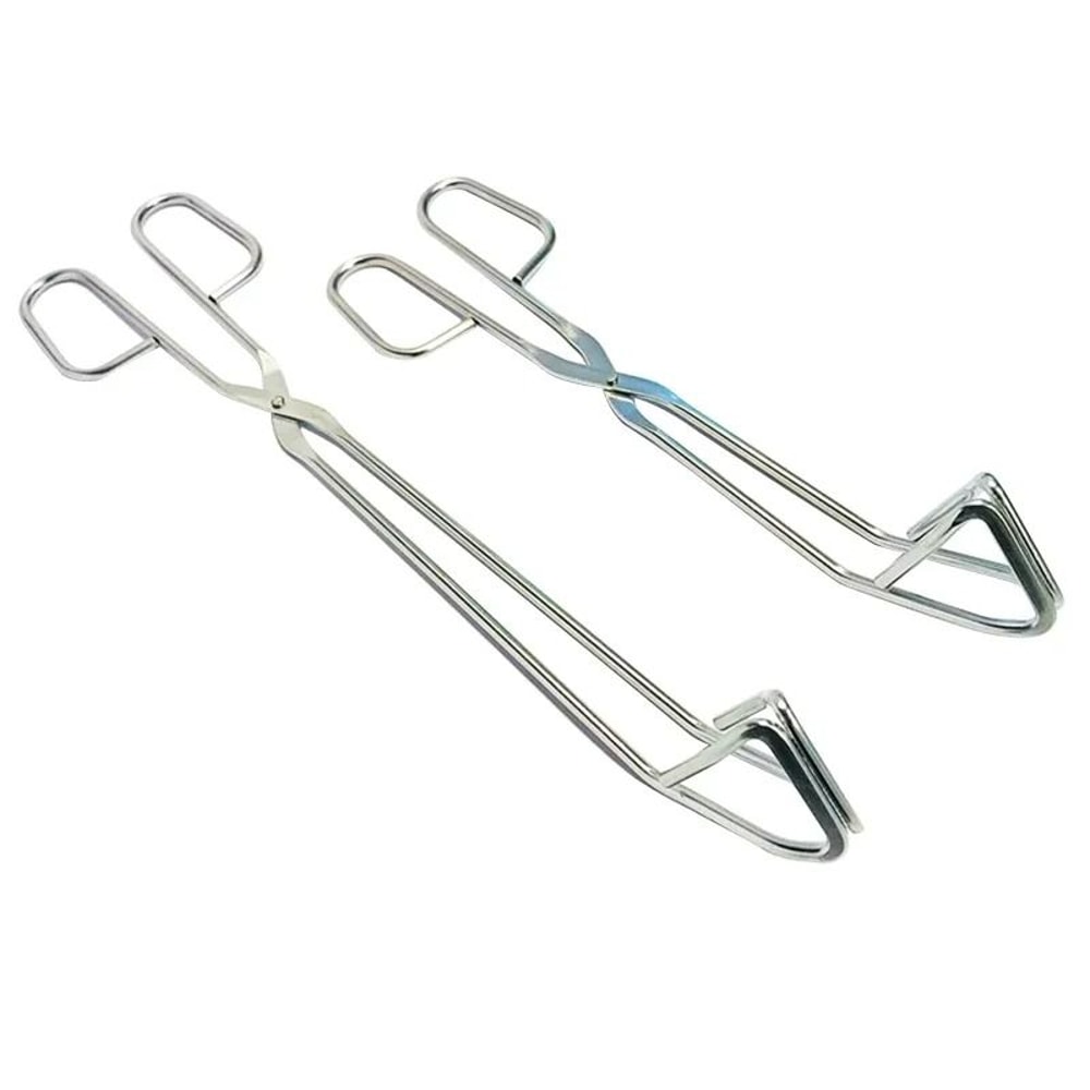 Stainless Steel BBQ Food Tongs Heat Resistant Grill Cooking Clip 0