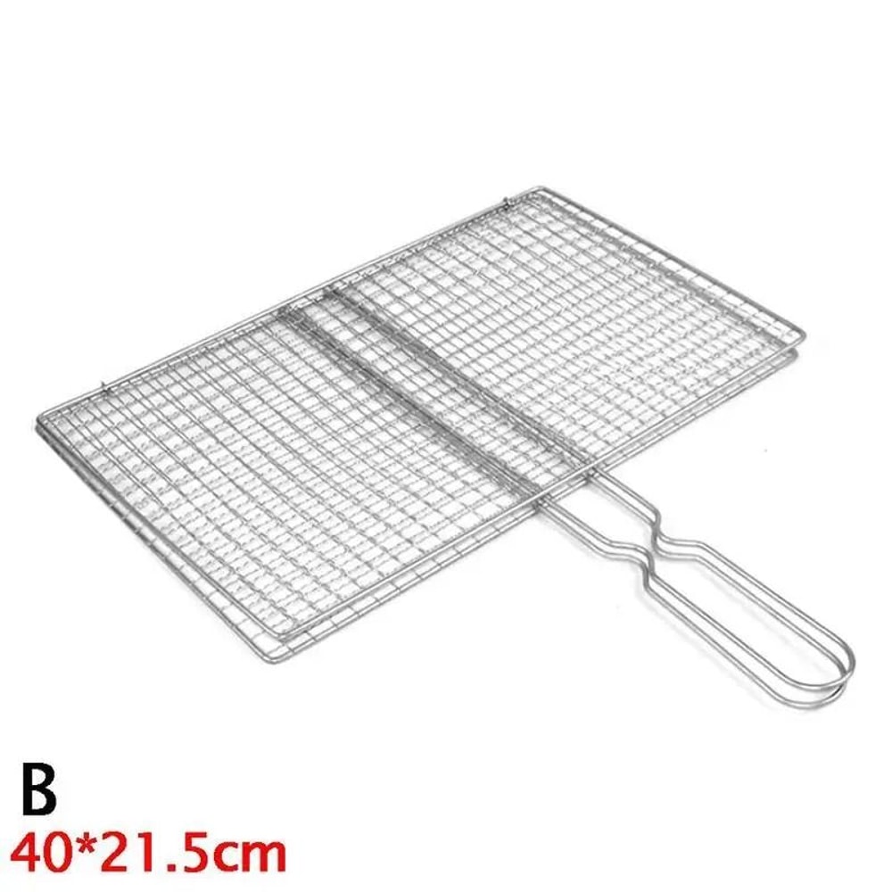 BBQ Grilling Basket Mesh Clamp For Fish Meat And Vegetables 2