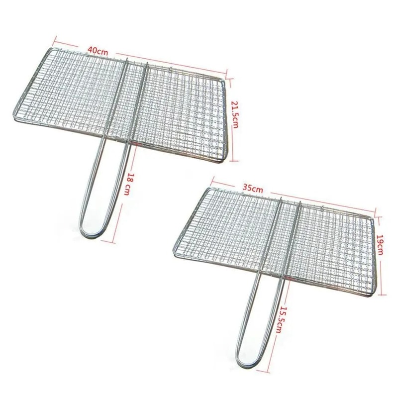 BBQ Grilling Basket Mesh Clamp For Fish Meat And Vegetables 3