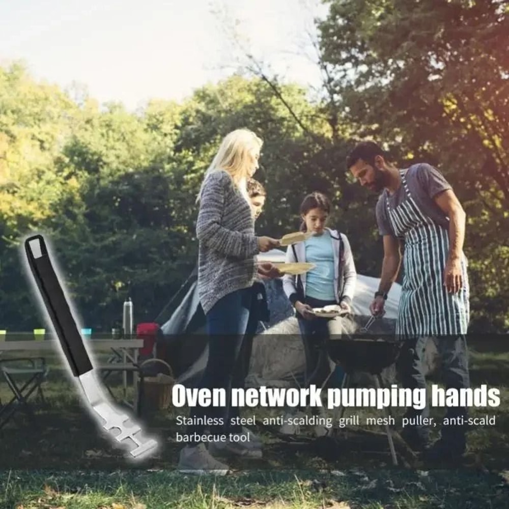 Heat Resistant Grill Grate Lifter Tool BBQ Cooking Accessories 2