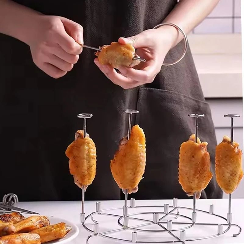 12 Piece Stainless Steel BBQ Skewers Set Air Fryer Kebab Skewers 3