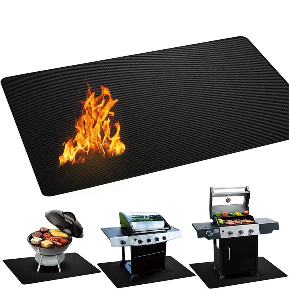 Fireproof BBQ Grill Mat Heat Resistant Outdoor Floor Protection Mat 7