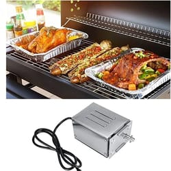 electric bbq rotisserie kit stainless steel spit roaster motor for outdoor grilling