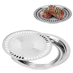 smokeless non stick bbq grill pan indoor stove top grill plate