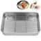 Stainless Steel Baking Tray With Cooling Rack Set BBQ Grill Oven Tray 0