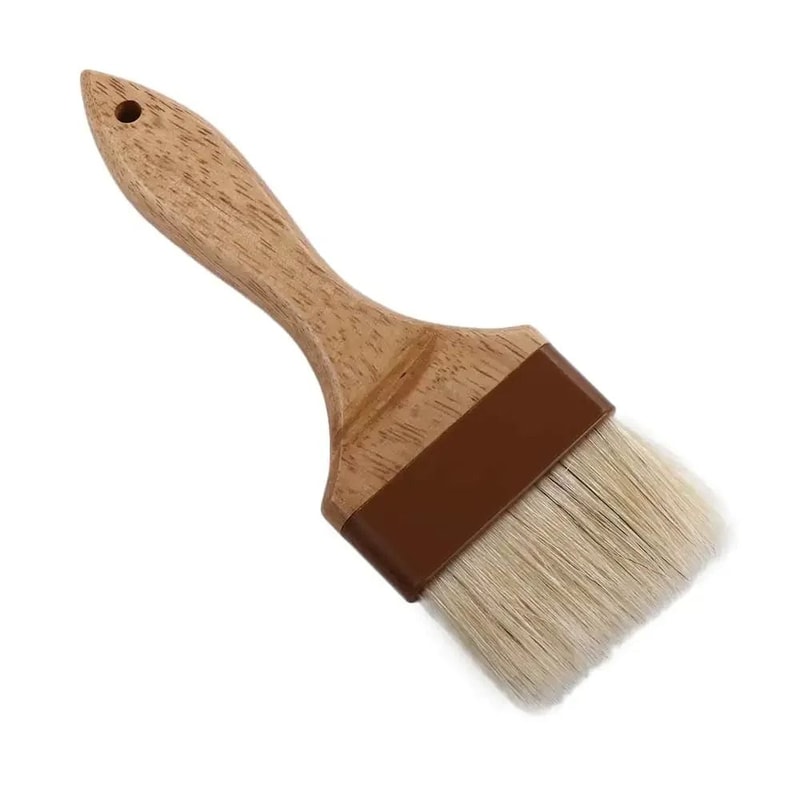BBQ Basting Brush Wooden Handle Pastry Oil Brush For Cooking And Baking 4
