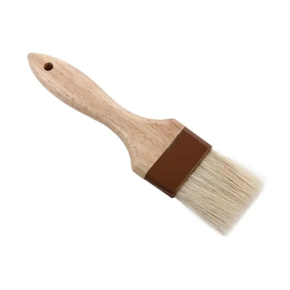 BBQ Basting Brush Wooden Handle Pastry Oil Brush For Cooking And Baking 3