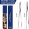 Stainless Steel Kitchen Tweezers Set 12 Inch Precision Cooking And Chef Plating Tongs 2 Pieces 1