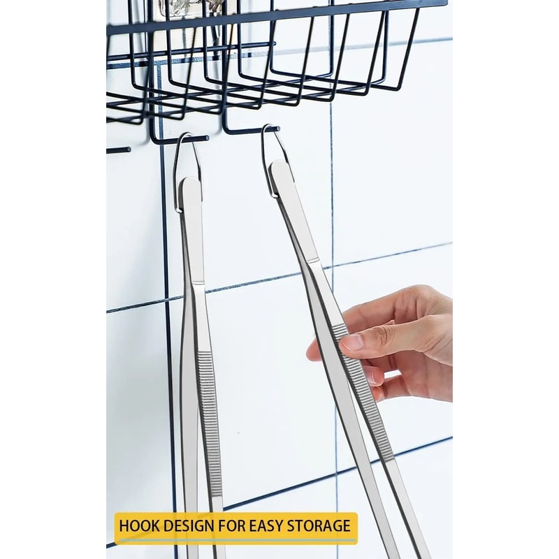 Stainless Steel Kitchen Tweezers Set 12 Inch Precision Cooking And Chef Plating Tongs 2 Pieces 6