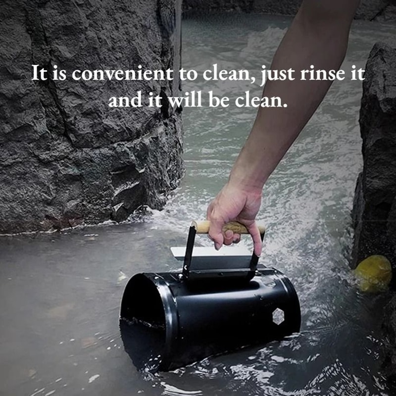 Portable Charcoal Chimney Starter Stainless Steel BBQ Charcoal Igniter Barrel Outdoor Charcoal Stov 6