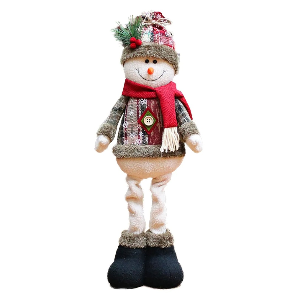 Large Christmas Plush Decorations Santa Claus Snowman Elk Holiday Plush Doll Ornaments 0