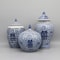 Blue And White Ceramic Jar Decorative Porcelain Vase Storage Canister Home Decor Accent 0